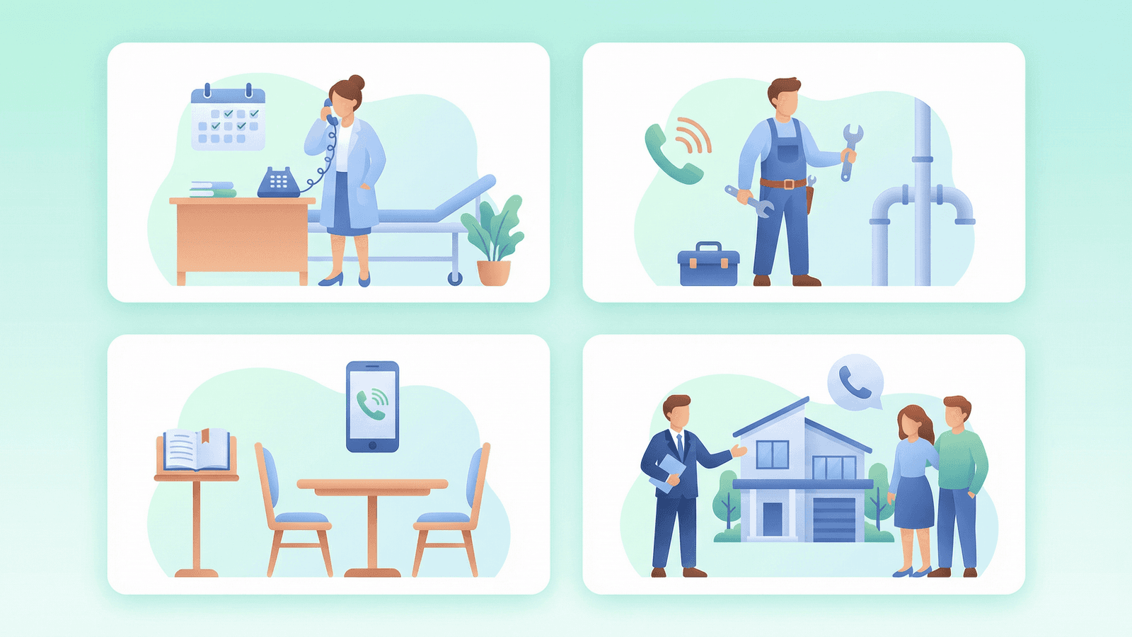 AI Phone Agent use cases -- Medical practice, trades, restaurants, real estate